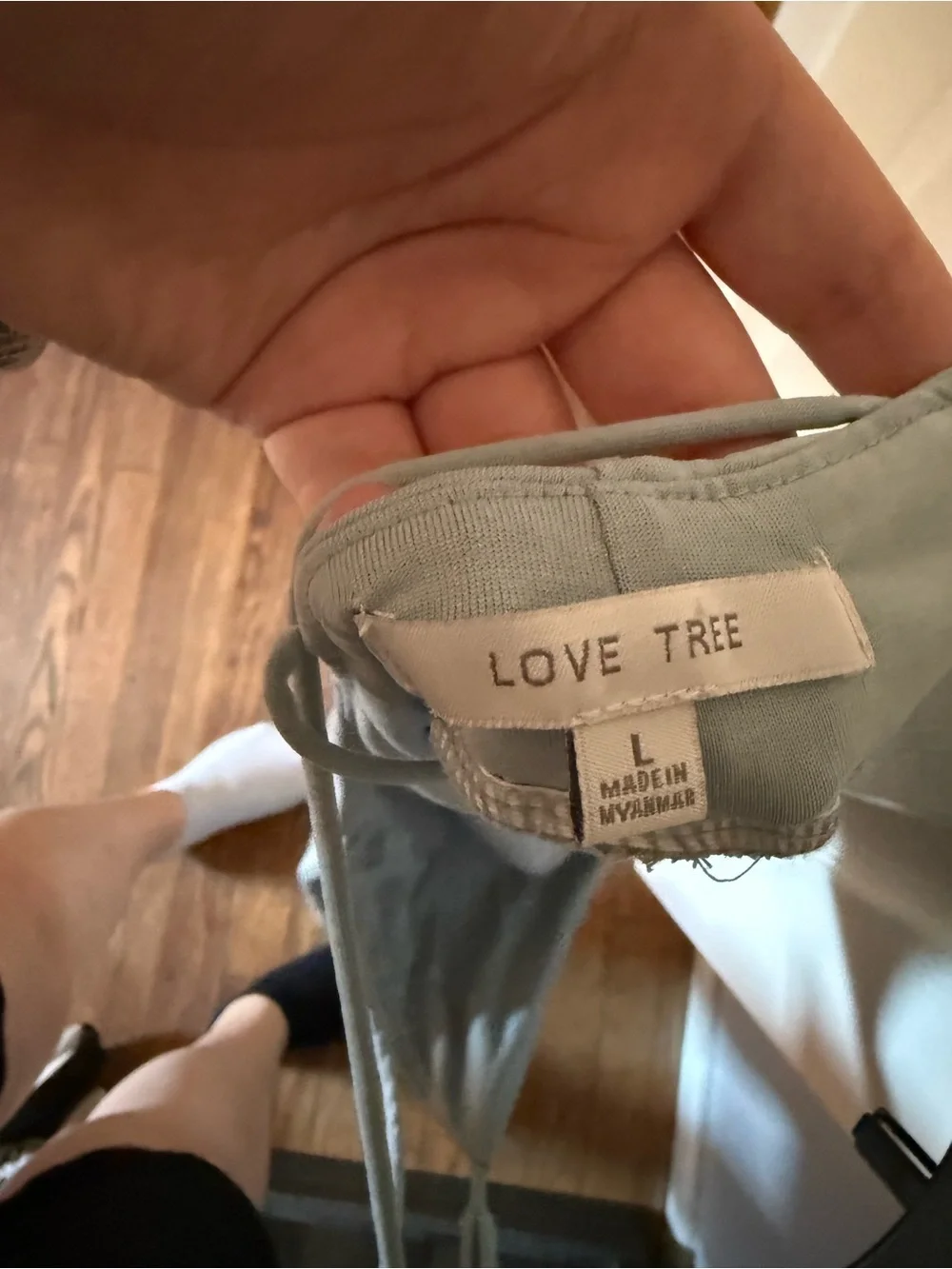 Love Tree Pale Blue Spaghetti Strap Romper